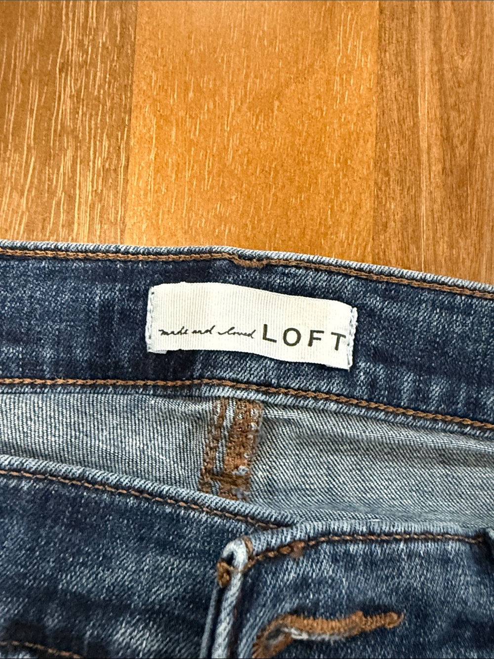 LOFT Women's Straight Leg Jeans in Medium Blue Wash - Picture 3 of 10